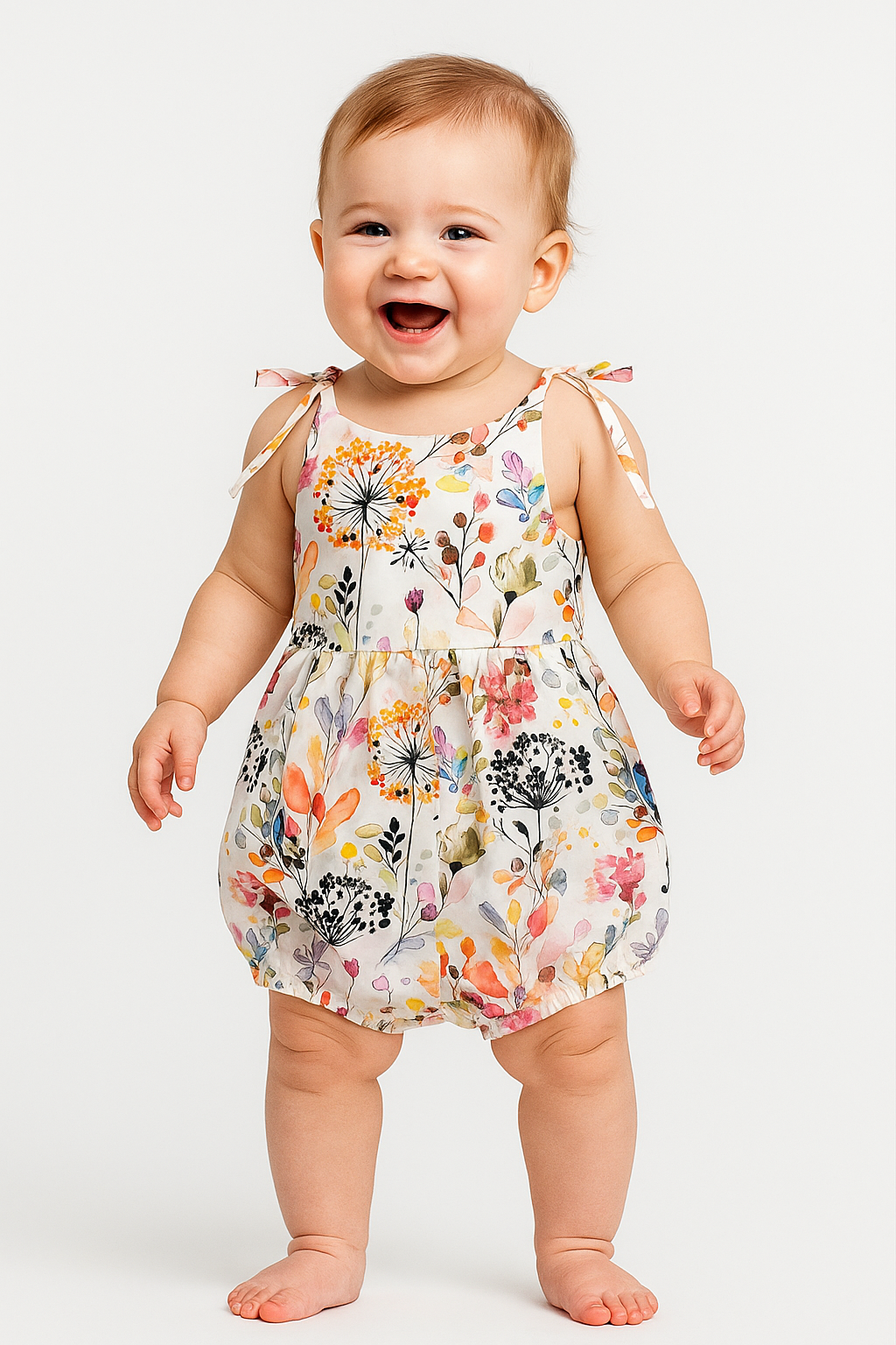 White Floral Playsuit