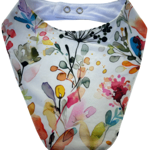 White Floral Bib