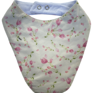 Cream Pink Floral Bib